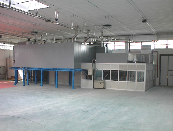 Impianto automatico verniciatura manufatti metallici